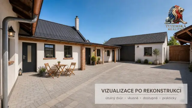 Usedlost v Ústíně: bydlení, dvůr, dílny a prostor pro práci pod jednou střechou. — fotografie 4