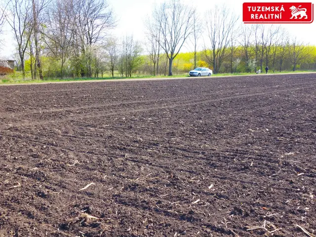 Hned u zástavby rodinných domů zemědělský rovinatý pozemek. — fotografie 5