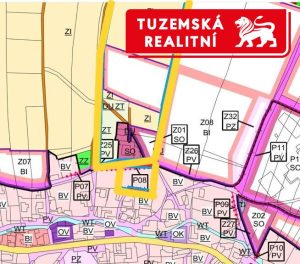 Diamant mezi pozemky se zemědělskou usedlostí, Kořenec u Boskovic.